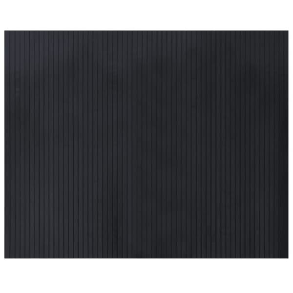vidaXL gulvtæppe 80x100 cm bambus sort
