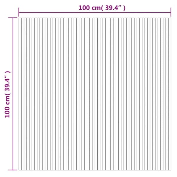 vidaXL Teppe rektangulær grå 100x100 cm bambus