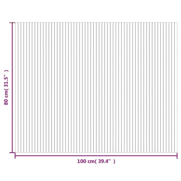 vidaXL Matto suorakaide vaalea luonnollinen 80x100 cm bambu