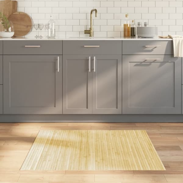 vidaXL Matto suorakaide vaalea luonnollinen 80x100 cm bambu