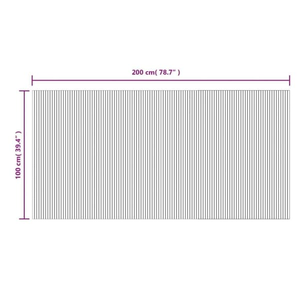 vidaXL Teppe rektangulært svart 100x200 cm bambus
