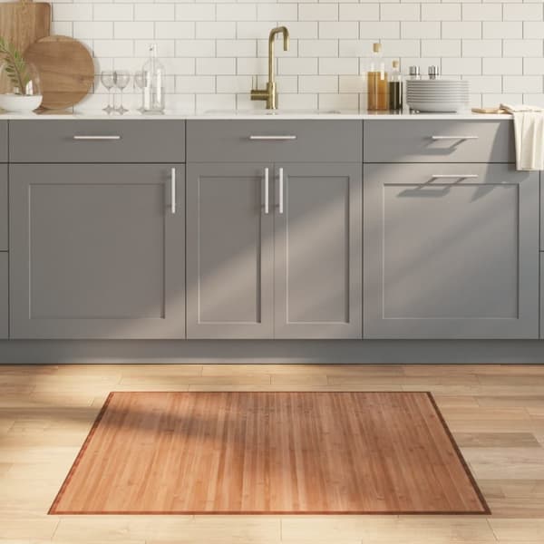 vidaXL matto suorakaide luonnollinen 80x100 cm bambu