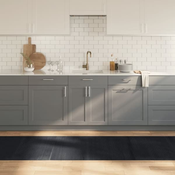 vidaXL Teppe rektangulært svart 80x300 cm bambus