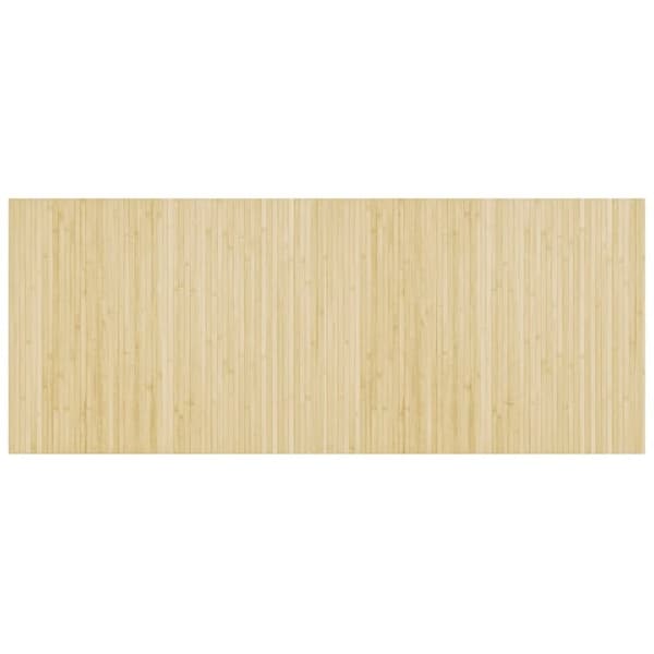 vidaXL gulvtæppe 80x200 cm rektangulær bambus lys naturfarvet