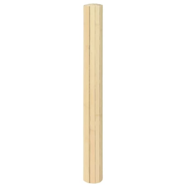 vidaXL Matta rektangulär ljus naturlig 100x200 cm bambu