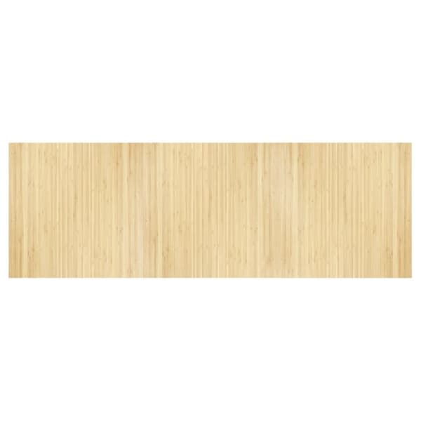 vidaXL Teppe rektangulær lys naturell 100x300 cm bambus