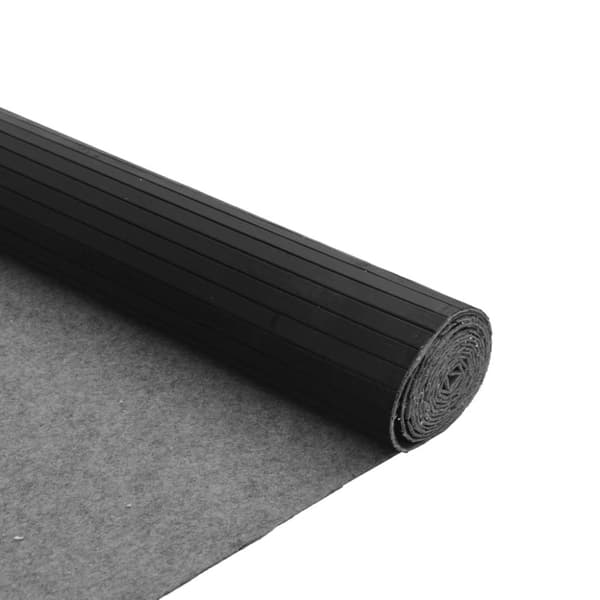 vidaXL Matto suorakaide musta 80x200 cm bambu