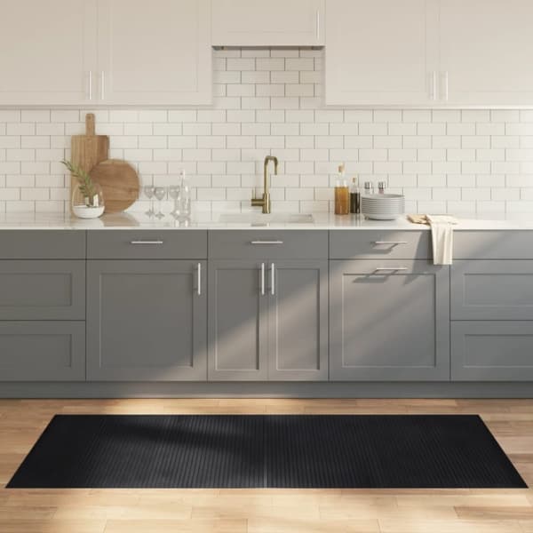 vidaXL Teppe rektangulært svart 80x200 cm bambus