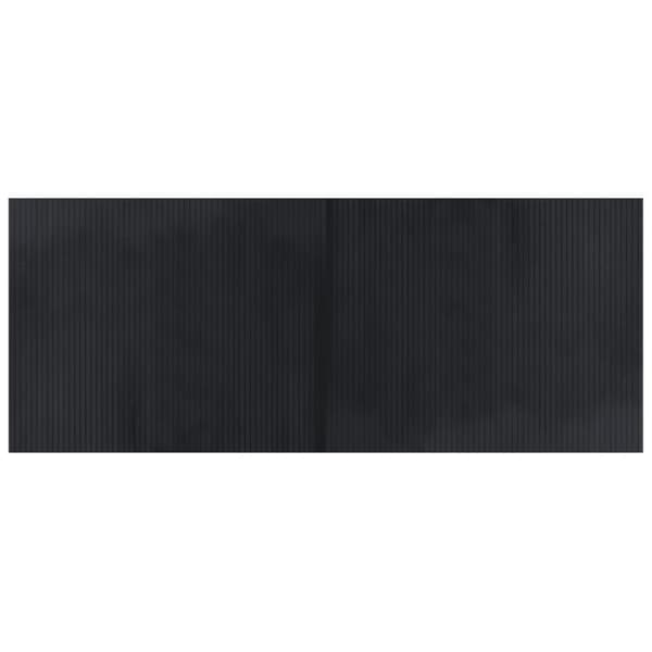 vidaXL Teppe rektangulært svart 80x200 cm bambus