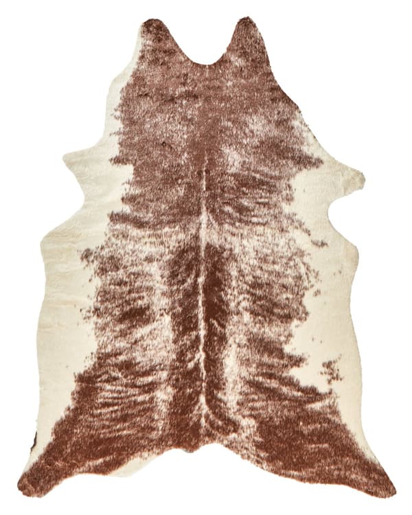 Tæppe Kunstig skind brun 130 x 170 cm kunstig pels håndlavet fluffy skridsikker maskinvaskbar rustik
