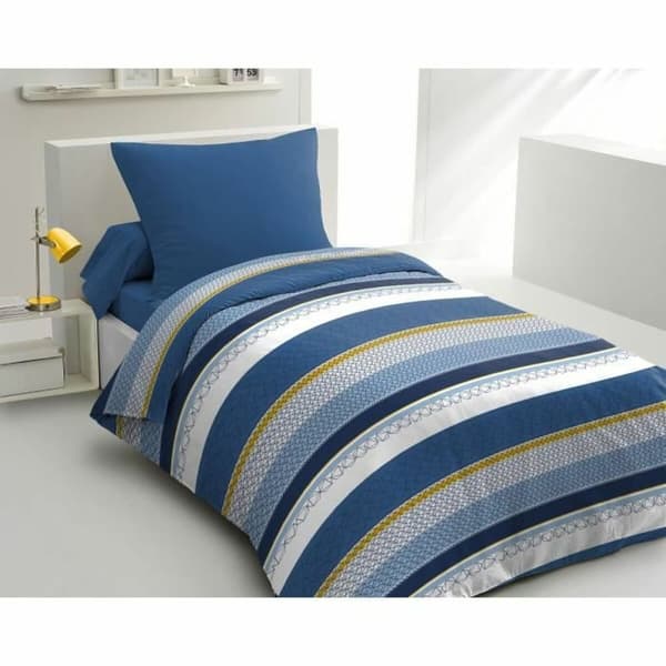 Täckslagsset HOME LINGE PASSION Blå Vit 140 x 200 cm