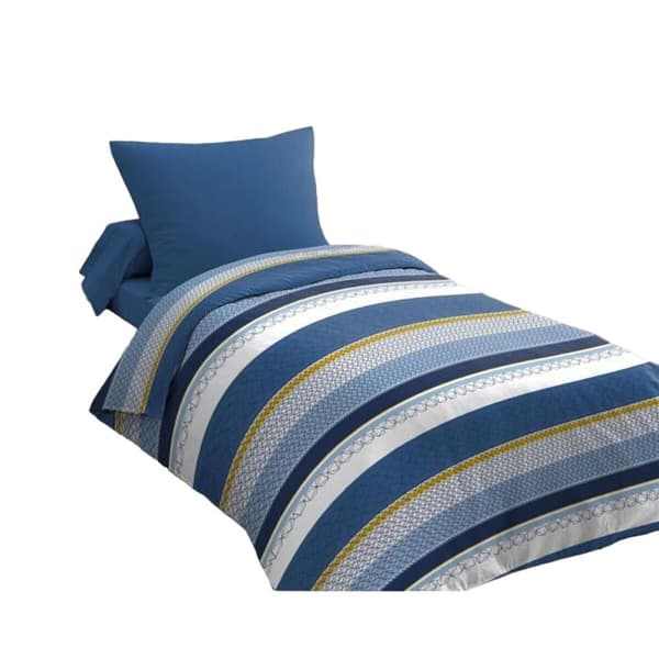Täckslagsset HOME LINGE PASSION Blå Vit 140 x 200 cm