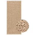 Miniatyrbilde 3 av 8: vidaXL Teppe ZIZUR 80x200 cm jute-utseende innendørs og utendørs