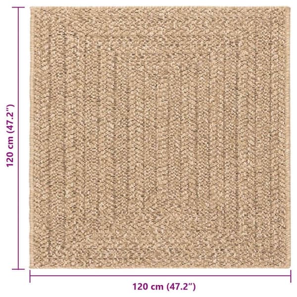 vidaXL Matta ZIZUR 120x120 cm jutelook inomhus och utomhus
