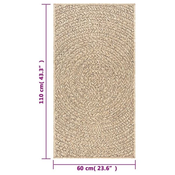 vidaXL gulvtæppe ZIZUR 60x110 cm jute-look indendørs og udendørs