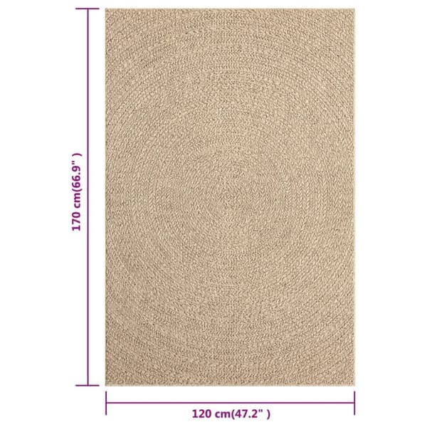 vidaXL Matta ZIZUR 120x170 cm jutelook inomhus och utomhus - Mattor