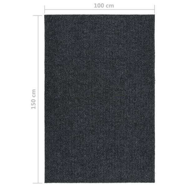 vidaXL snavsbestandig tæppeløber 100x150 cm antracitgrå - Tæpper