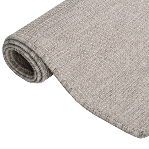 vidaXL fladvævet udendørstæppe 160x230 cm gråbrun -  Tæpper