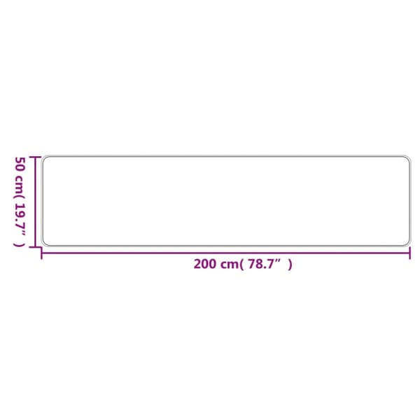 vidaXL tæppeløber 50x200 cm sisallook gråbrun -  Tæpper