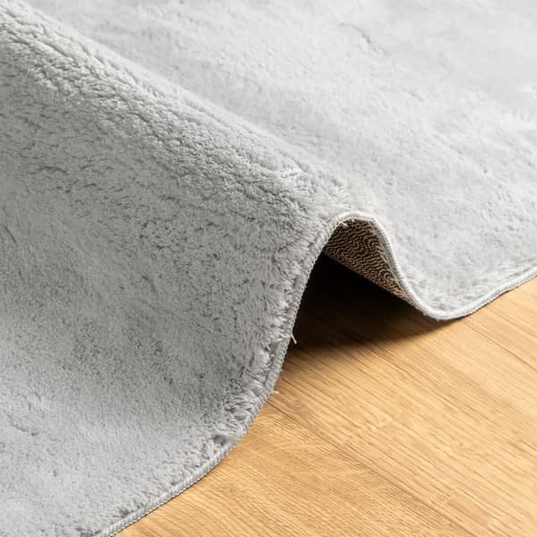 vidaXL Mjuk matta HUARTE med kort lugg tvättbar grå 240x340 cm - Mattor