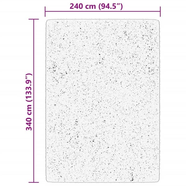 vidaXL Mjuk matta HUARTE med kort lugg tvättbar grå 240x340 cm - Mattor