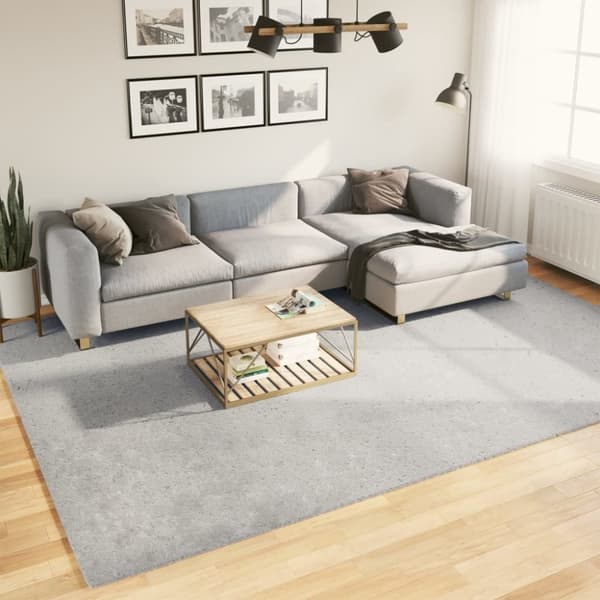 vidaXL Mjuk matta HUARTE med kort lugg tvättbar grå 240x340 cm - Mattor