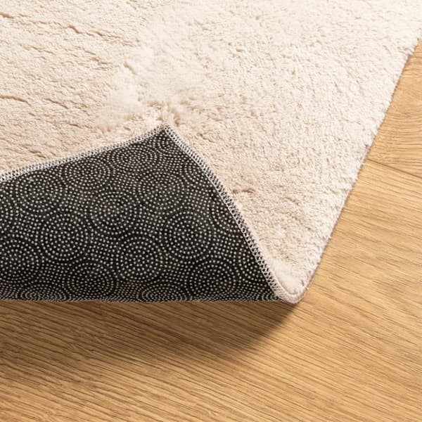 vidaXL Mjuk matta HUARTE med kort lugg tvättbar beige 80x200 cm - Mattor