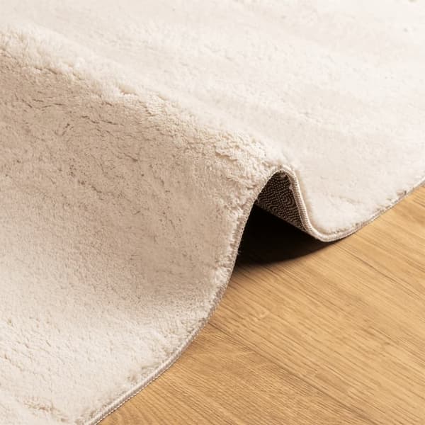 vidaXL Mjuk matta HUARTE med kort lugg tvättbar beige 80x200 cm - Mattor