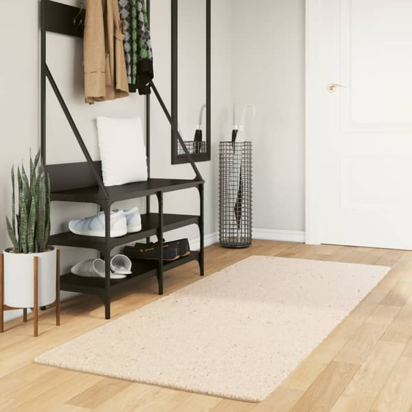 vidaXL Mjuk matta HUARTE med kort lugg tvättbar beige 80x200 cm -  Mattor