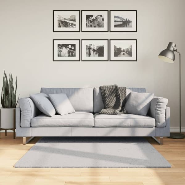 vidaXL gulvtæppe HUARTE 120x120 cm kort luv og vaskbart grå -  Tæpper