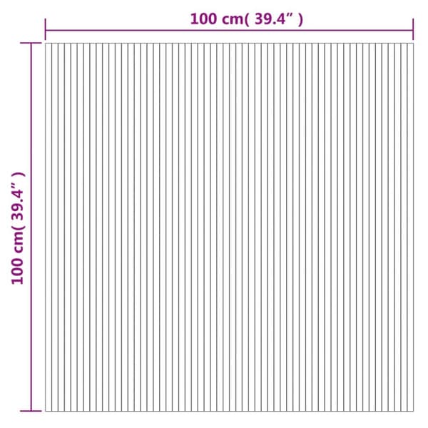 vidaXL gulvtæppe 100x200 cm rektangulær bambus mørkebrun -  Tæpper