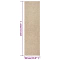 Miniatyrbilde 7 av 8: vidaXL Teppe ZIZUR 80x250 cm jute-utseende innendørs og utendørs