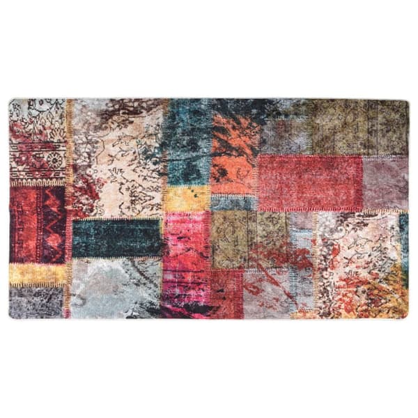 The Living Store Matto pestävä tilkkutäkki 190x300 cm monivärinen liukumaton -  Matot
