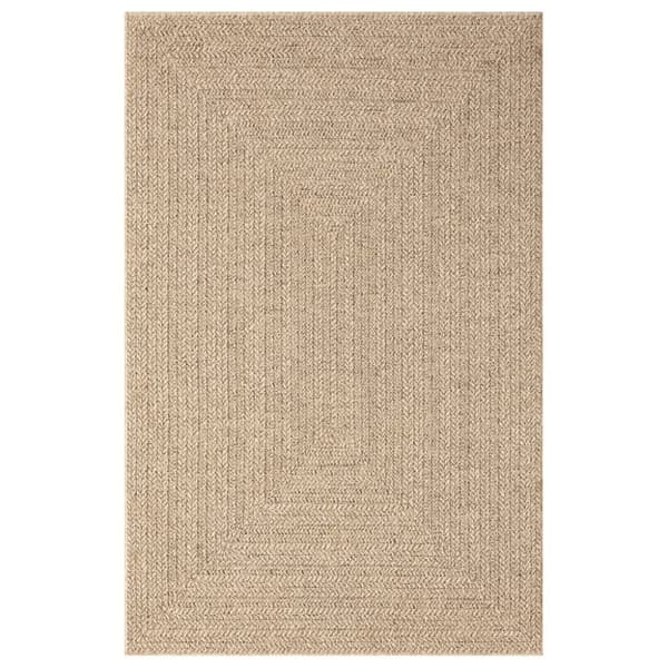 The Living Store gulvtæppe ZIZUR 160x230 cm jute-look indendørs og udendørs -  Tæpper