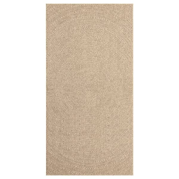 The Living Store gulvtæppe ZIZUR 80x150 cm jute-look indendørs og udendørs -  Tæpper