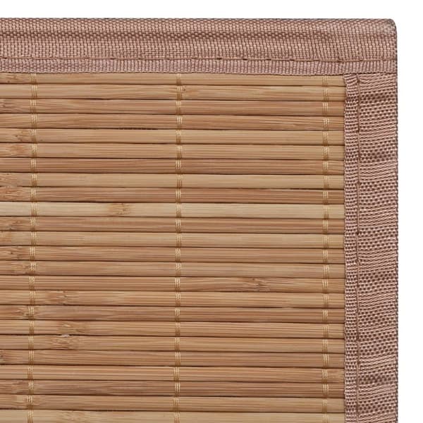 The Living Store gulvtæppe 80x300 cm rektangulært bambus brun -  Tæpper