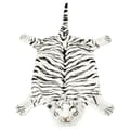 Miniatyrbild 3 av 5: The Living Store Tigermatta plysch 144 cm vit -  Mattor
