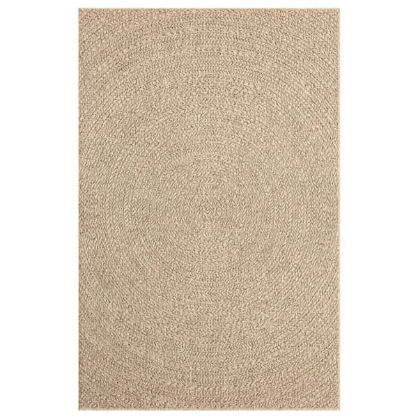 The Living Store gulvtæppe ZIZUR 160x230 cm jute-look indendørs og udendørs -  Tæpper