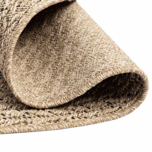 The Living Store gulvtæppe ZIZUR 120 cm jute-look indendørs og udendørs -  Tæpper