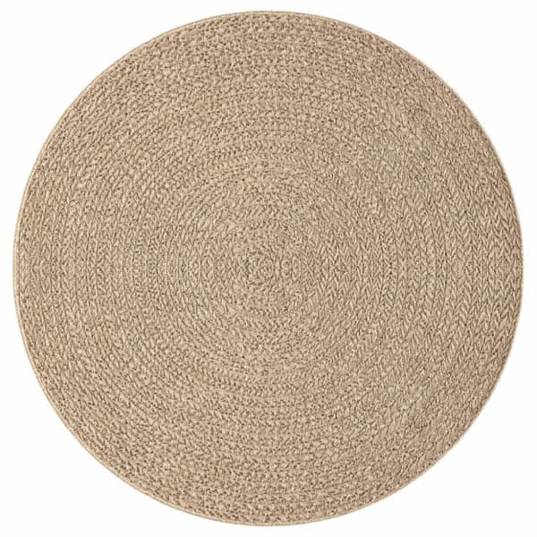 The Living Store gulvtæppe 160 cm jute-look indendørs og udendørs - Tæpper