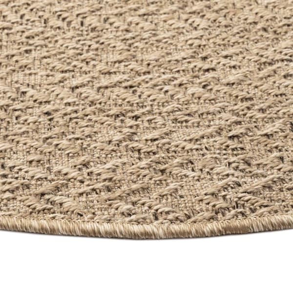 The Living Store gulvtæppe 160 cm jute-look indendørs og udendørs - Tæpper