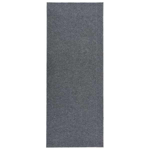 The Living Store snavsbestandig tæppeløber 100x300 cm grå - Tæpper