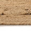 Miniatyrbillede 4 af 7: The Living Store tæppe flettet design jute 120 cm rund -  Tæpper