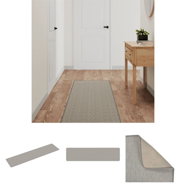 The Living Store Gångmatta sisallook mullvadsbrun 50x200 cm -  Mattor
