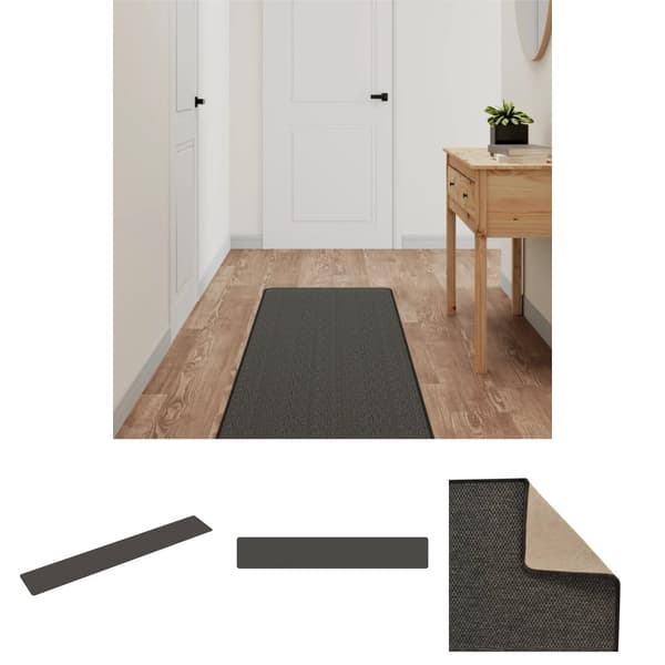 The Living Store Gångmatta sisallook antracit 50x300 cm -  Mattor