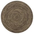 Miniatyrbillede 2 af 6: The Living Store håndlavet tæppe jute 120 cm sort og naturfarvet -  Tæpper