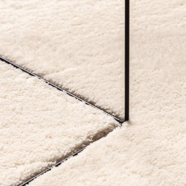 The Living Store Mjuk matta HUARTE med kort lugg tvättbar beige Ø 160 cm -  Mattor