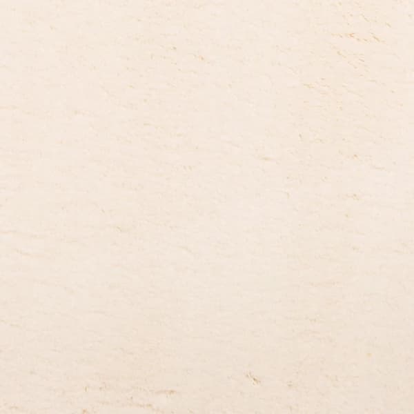 The Living Store Mjuk matta HUARTE med kort lugg tvättbar beige Ø 160 cm - Mattor