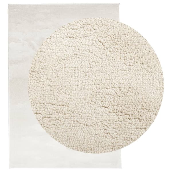 The Living Store Matta OVIEDO kort lugg beige 160x230 cm - Mattor