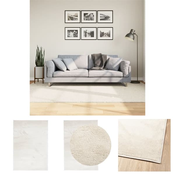 The Living Store Matta OVIEDO kort lugg beige 160x230 cm - Mattor